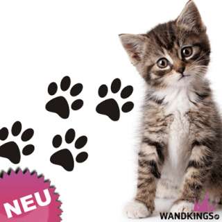 Ein schönes Set mit 20 Stück Katzenpfoten jetzt als Wandtattoo 