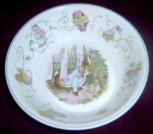Wedgwood 1950s Peter Rabbit Green Trim Childs Bowl  