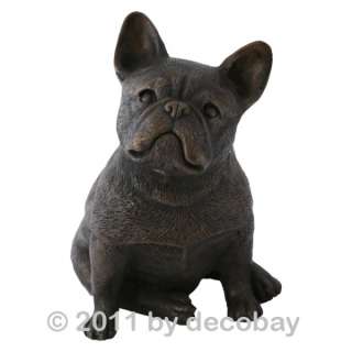 Hund Französische Bulldogge Bronze Figur Garten Hunde Bulldoge  