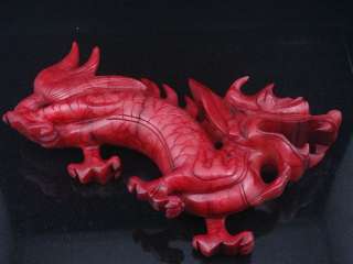 gorgeous solid blood jade crafted large furious walking dragon