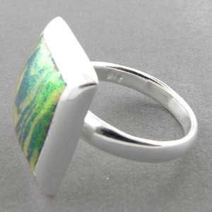 NATURAL MOTHER OF PEARL 925 STERLING SILVER RING FS  
