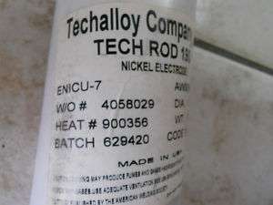 Tech Rod 190 Nickel electrode 1/8 WT. 10/30#  