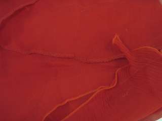 You are bidding on a DESIGNER Red Shear Wrap Scarf. This scarf is 