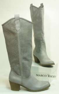 Marco Tozzi Damen Sommer Stiefel grau  Schuhe & Handtaschen