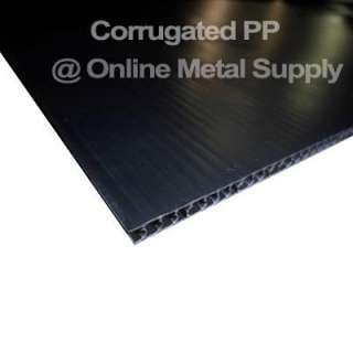 Corrugated Plastic Sheet Board 2mm x 24 x 48 Black   10 pieces 