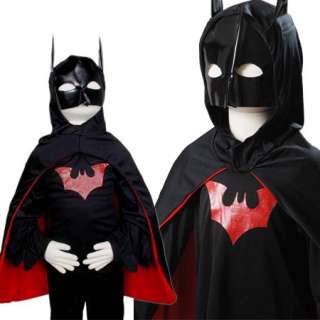 Rot Schwarz Batman Fasching Kostüm Kinder Karneval NEU  