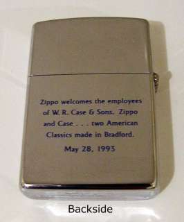 ZIPPO CASE LIGHTER & PEN SET EMPLOYEES ONLY RARE 1993  