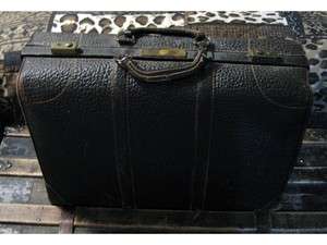 Vintage Gladiator SteamPunk Leather Suitcase with Brass Hardware 