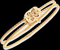New 14k Gold 7.5in 11 Piece Slide Polished Bracelet  