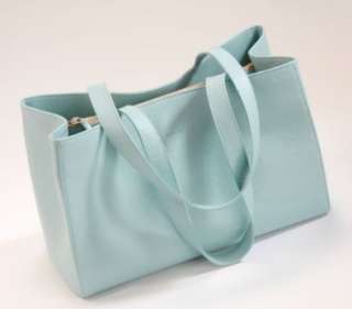 Designer Handtasche für Damen von diboni® aus Leder   hellblau/blau 