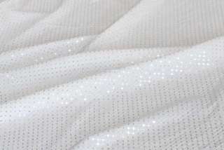 Cotton Fabric with Sequins. Off White. You Can Dye It  