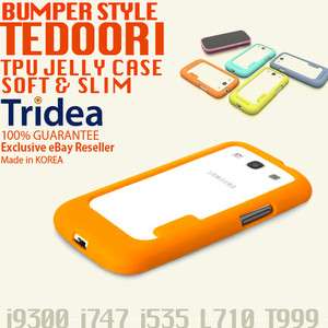   ] JELLY TPU case cover Bumper for Galaxy S3 III S GT i9300 :ORANGE