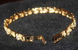 Gold Vermeil Nugget Style Bracelet   7  