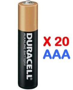NEW 20 Duracell Alkaline AAA Batteries  