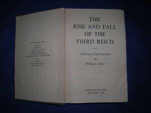 RISE & FALL OF THE THIRD REICH, Shirer   1960 hardcover  