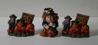 Witch and Pumpkin Halloween Figures Decorations SO CUTE  