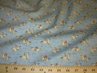HORSES EQUESTRIAN~GALLOP~COTTON DRAPERY UPHOLSTERY FABRIC~P KAUFMANN 