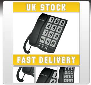 JUMBO PHONE BIG BUTTONS NUMBERS HOME OFFICE TELEPHONE  