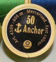12 Spools Anchor Cotton Thread, 600 M. each Mercerised  