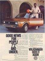 1979 VOLKSWAGEN AD / WILT CHAMBERLAIN / BASKETBALL  