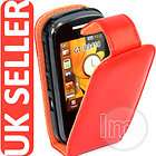 RED FLIP LEATHER CASE COVER II FOR SAMSUNG B3410 + FILM