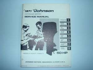 ORIGINAL 1971 50HP JOHNSON OUTBOARD SERVICE MANUAL  