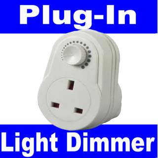 Light Adjustable Control Dimmer Socket Switch UK Mains Plug In for 