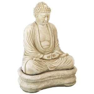  Olivestone Finish Buddha on Base Garden Accent
