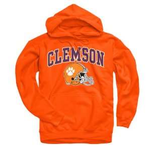Clemson Tigers Orange Football Helmet Hooded Sweatshirt:  