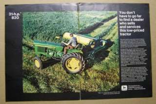   John Deere Tractor 2 Page Ad 31 HP Model 820 YOU DONT HAVE TO GO FAR