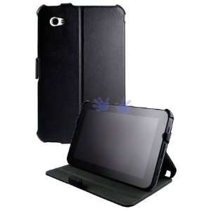  Case For Samsung Galaxy Tab   Black Leather (Free Screen Protector 