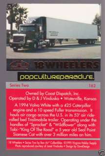 1994 VOLVO WHITE 425 18 WHEELER 1995 HEAVY TRUCK CARD  