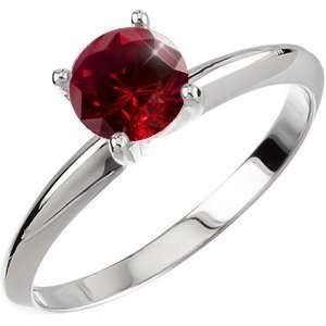   Solitaire Platinum Ring with Fancy Deep Red Diamond 3/4 carat