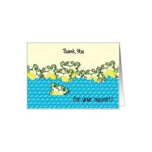  Thank You, swimming support, frogs Card Health & Personal 