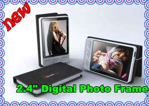   Leather Case Portable Mini 2.4 LCD Digital Photo Picture Frame Album