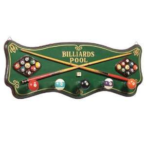  Billiards Pool Wall Coat Rack