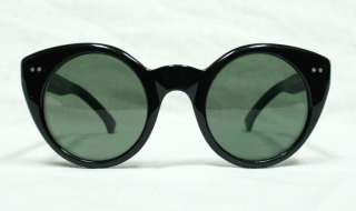 50s Vintage Cat Eye Thick Frame Womens Black Sunglasses  