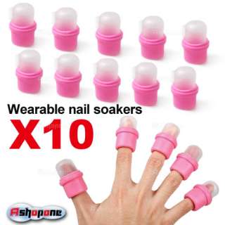 10pcs Wearable nail soakers polish remover Acrylic  