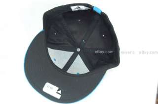 ADIDAS FLAT BRIZZLE MENS L 7 3/8 HAT CAP BLUE BLACK NEW  