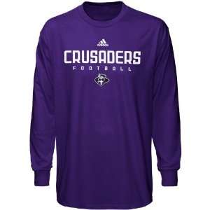  adidas Holy Cross Crusaders Purple Sideline Long Sleeve T 
