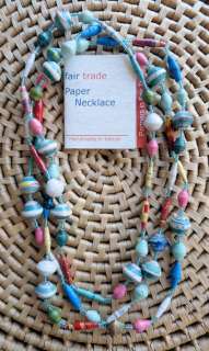 African Jewelry Paper Beads Necklace Kenya Fair Trade T  