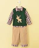   First Impressions Baby Boys Vest Set, Reindeer Sweater Vest 