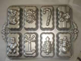   3D MINI LOAF Bundt Baking Pan Platinum Cast Aluminum Holiday No Stic