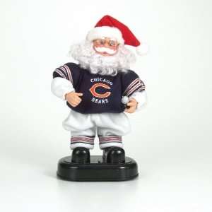  Pack of 2 NFL Chicago Bears Animated Rock & Roll Santa 