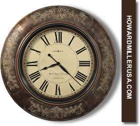 625535 Howard Miller 37 Large oversized Brown quartz Wall Clock  Le 