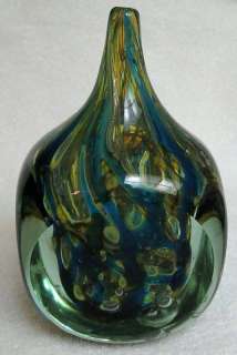 Vintage 1978 Mdina Glass Paperweight Signed  