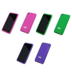   Cases (Hot Pink, Neon Green, Purple) for Apple iPod Touch 4 Gen