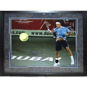  Roger Federer Tennis Ball In the Game Framed Collage LE of 
