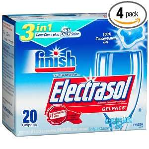  Electrasol Automatic Dishwasher Detergent, Finish, 3 in 1 