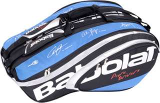 BABOLAT PURE DRIVERS 12 pack autographed tennis racquet bag NEW Auth 